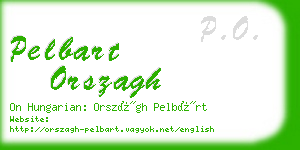 pelbart orszagh business card
